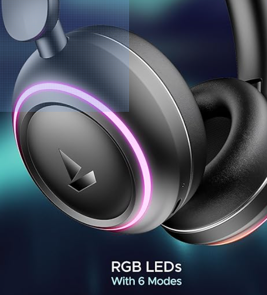 boat rockerz 480, rgb leds,6 light modes, 40mm drivers,beast mode, 60h battery, enx tech, stream ad free music via app support, bluetooth headphones, wireless over ear headphone with mic (black sabre) boat rockerz 480, rgb leds,6 light modes, 40mm drivers,beast mode, 60h battery, enx tech, stream ad free music via app support, bluetooth headphones, wireless over ear headphone with mic (black sabre)