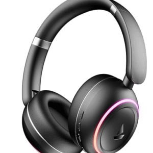 boat rockerz 480, rgb leds,6 light modes, 40mm drivers,beast mode, 60h battery, enx tech, stream ad free music via app support, bluetooth headphones, wireless over ear headphone with mic (black sabre)